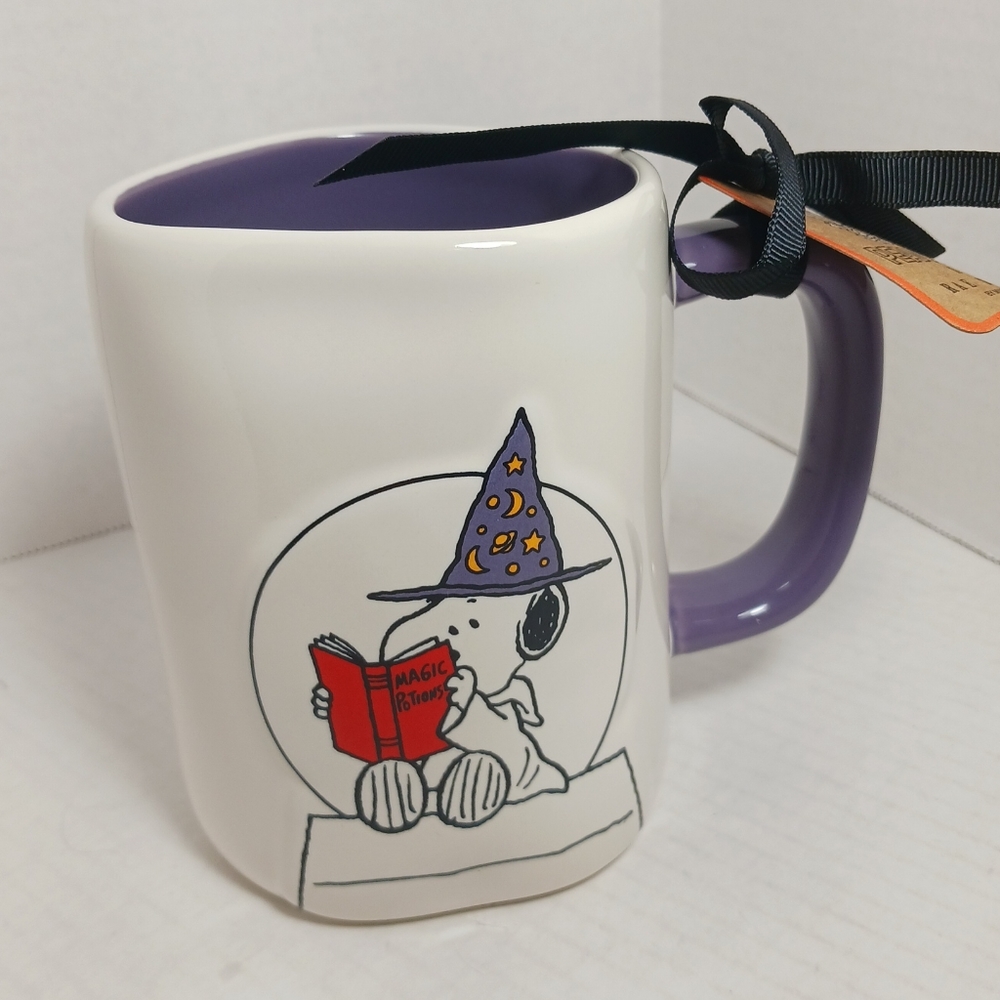 Peanuts x Rae Dunn Snoopy Magic Potion Warlock Ceramic Coffee Mug 2023 NEW